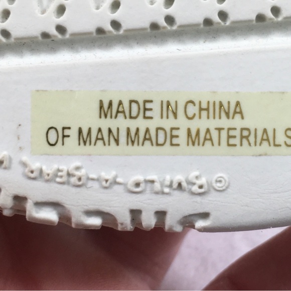 Build A Bear Skechers Shoes White Faux Leather Glitter Heart Charm - Picture 8 of 8